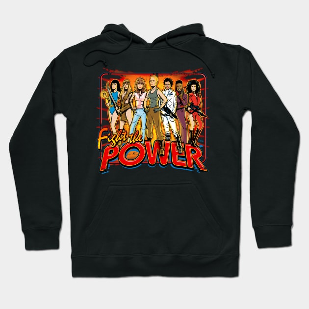 SuperWomen of the 80s - Fight The Power! Hoodie by Captain_RibMan